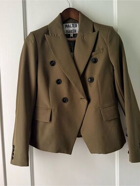 Walter Baker Double-Breasted Blazer in a Tailored Hourglass Silhouette